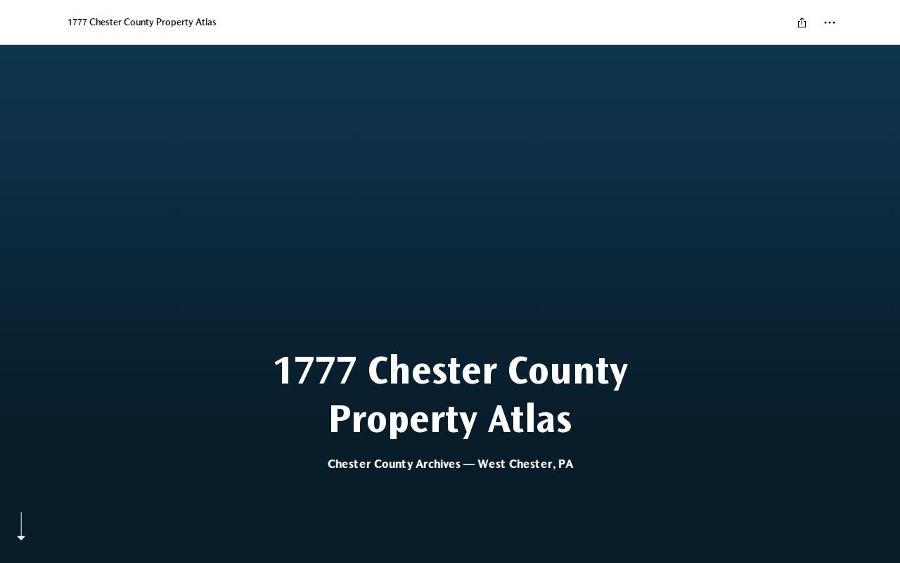 Tredyffrin Township previous residents 1777 Chester County Property Atlas