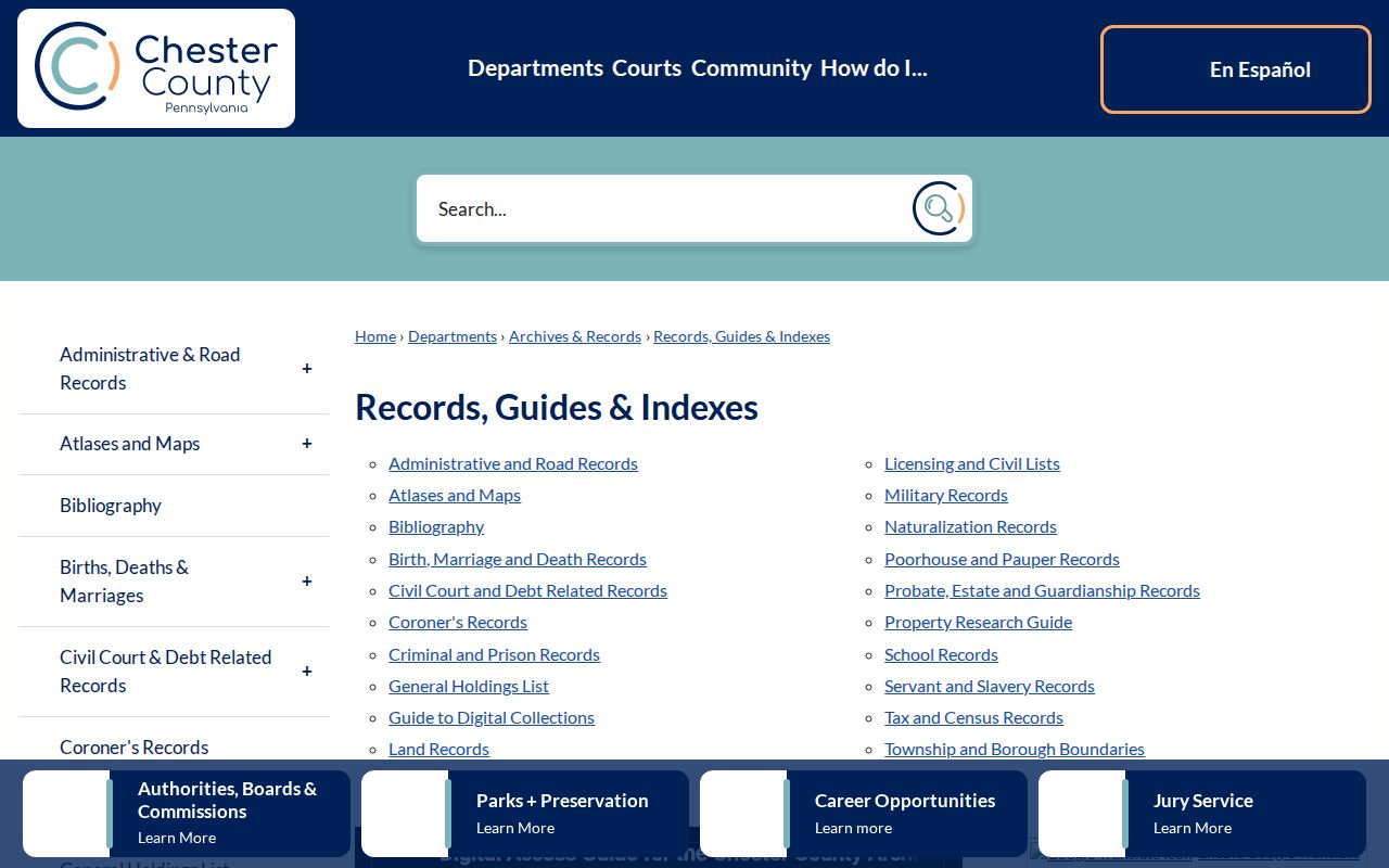 Tredyffrin Township residents directory Chester County Archives records guides