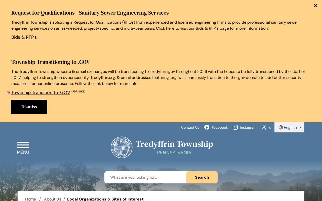 Tredyffrin Township neighbors civic organizations public contacts
