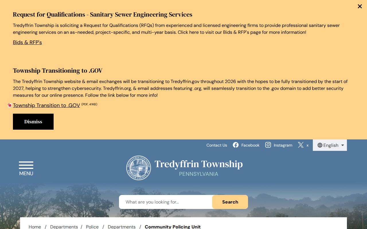 Tredyffrin Township neighbors Townwatch community policing contact