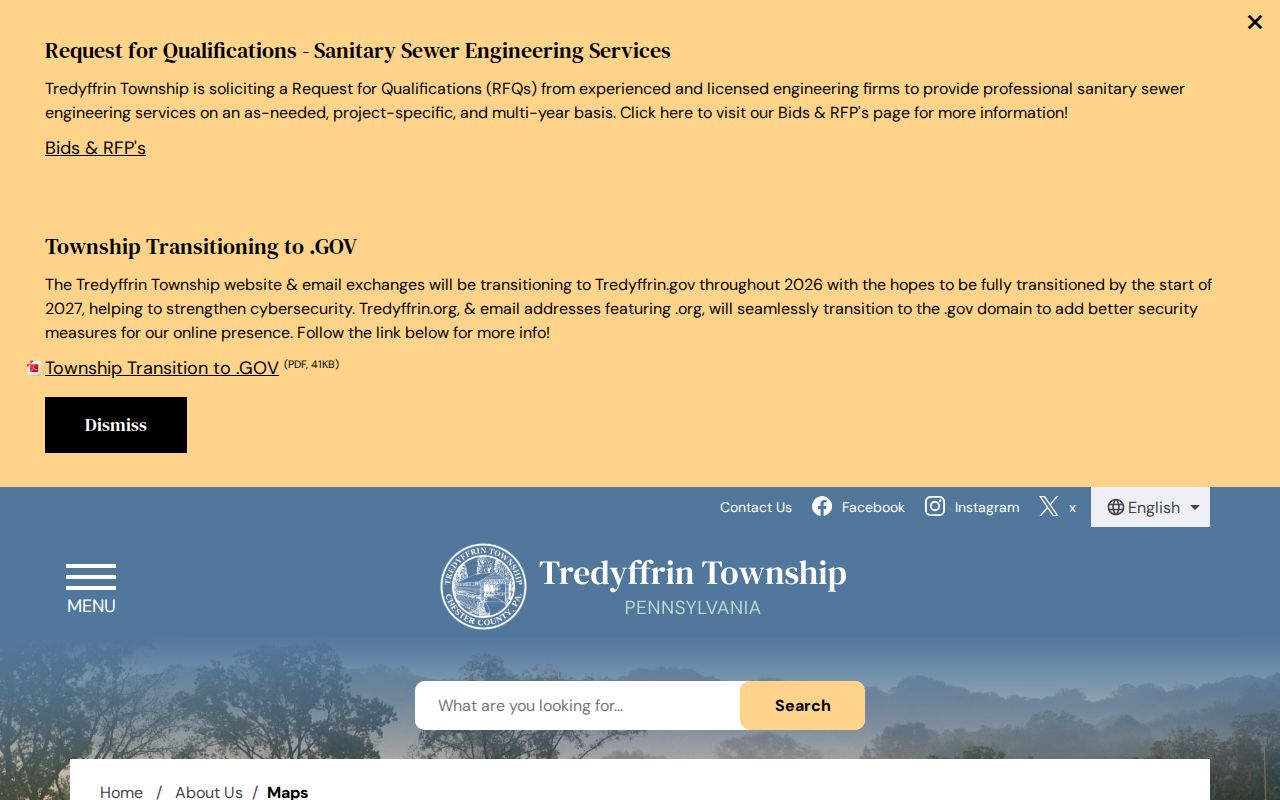 Tredyffrin Township ZIP code directory map resources for boundary checks